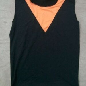 חולצת בנים שחור כתום