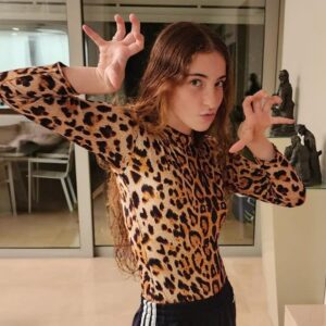 בגד גוף מנומר (חום)