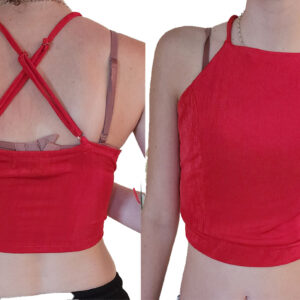 גופיה אדומה עם איקס מתאים לחטיבה ותיכון